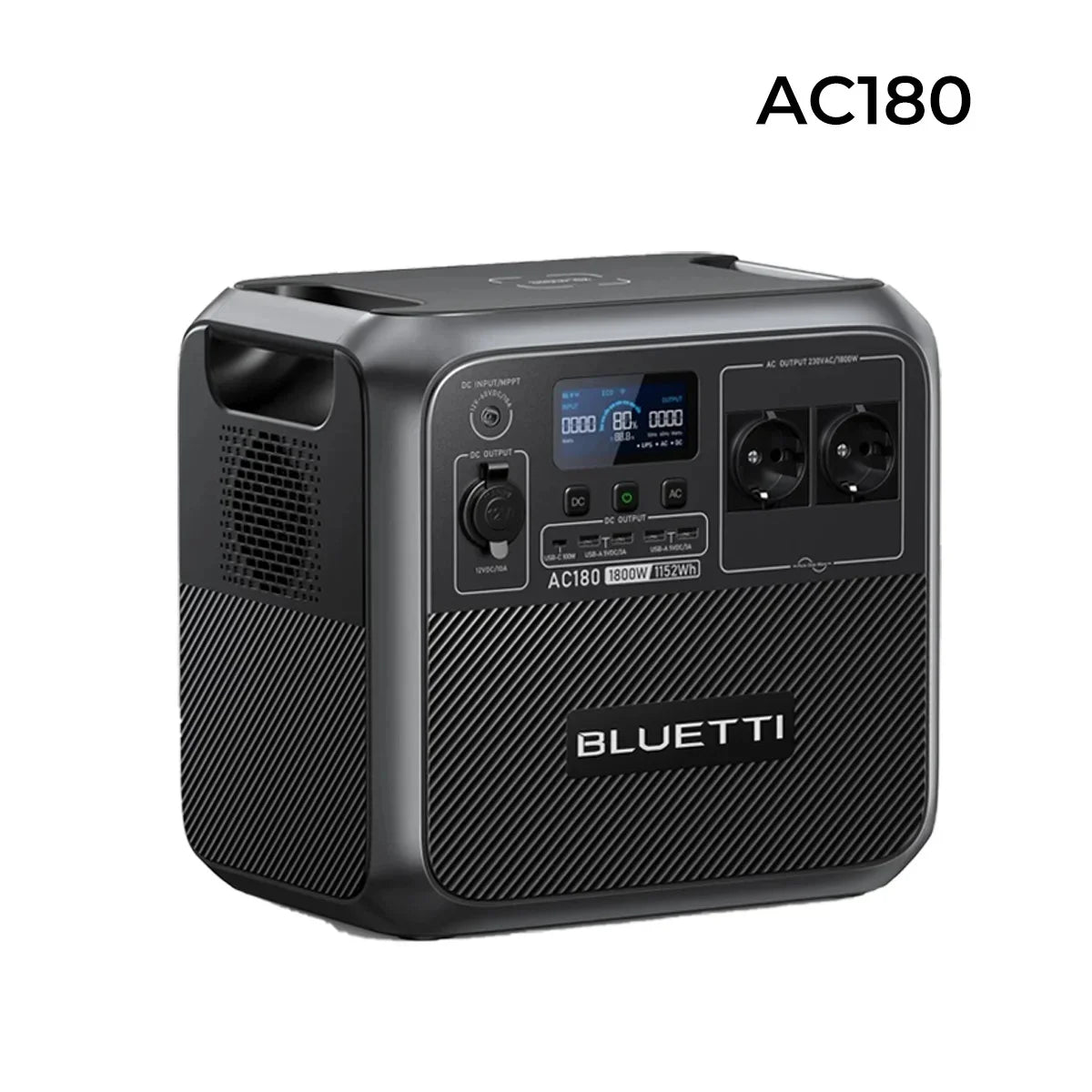 Bluetti AC180 US Plug 1800W 1152Wh Solar Generator Portable Power Station 36Ah LiFePO4 Battery Powerstation APP Camping Fishing
